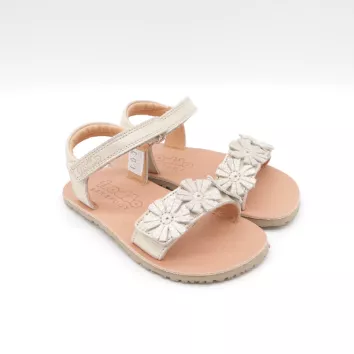 Froddo Barefoot Sandale FLEXY FLOWERS Gold Shine
