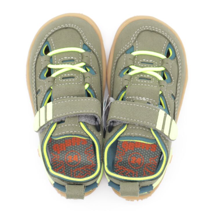 QNUFFS Barefoot Sneaker LERCHE Oliv Storm 26