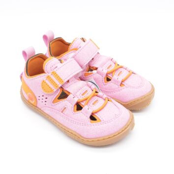QNUFFS Barefoot Sneaker LERCHE Fleur Papaya