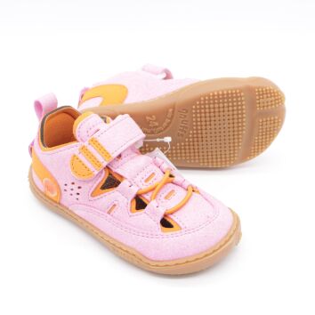 QNUFFS Barefoot Sneaker LERCHE Fleur Papaya