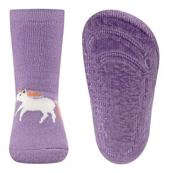 EWERS Stoppersocken SoftStep Einhorn Flieder