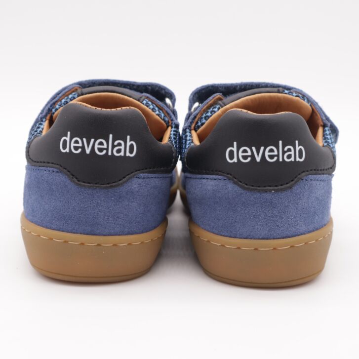 Develab BF Low Sneaker 2Velcro Blue Combi 33