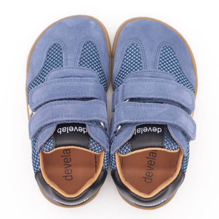 Develab BF Low Sneaker 2Velcro Blue Combi 33
