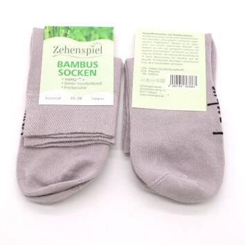 Zehenspiel Bambus-Socken Kurzschaft – 2 Paar,...