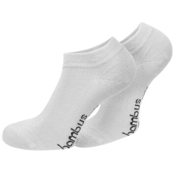 Zehenspiel Bambus-Sneakersocken – 2 Paar, Weiß