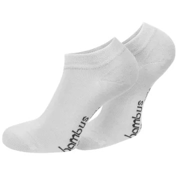 Zehenspiel Bambus-Sneakersocken – 2 Paar, Weiß