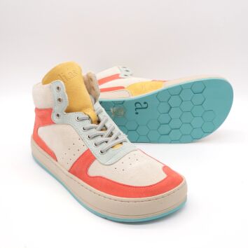 a.li.ás Damen High Top Sneaker AREN Coral Aqua Green