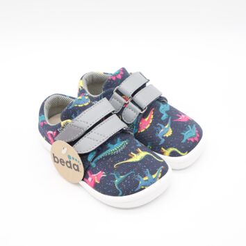 BEDA Klettschuhe Textil COLORFUL DINOS