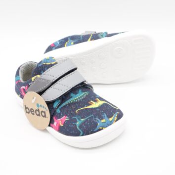 BEDA Klettschuhe Textil COLORFUL DINOS