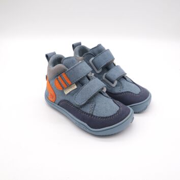 QNUFFS Barefoot Boots KASTANIE jeans / hellgraun vegan