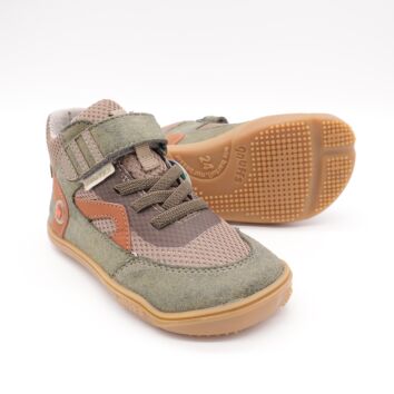QNUFFS Barefoot Boots ULME oliv / rost