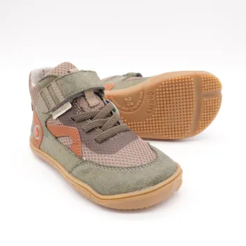 QNUFFS Barefoot Boots ULME oliv / rost