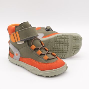 QNUFFS Barefoot Boots KIEFER orange/oliv