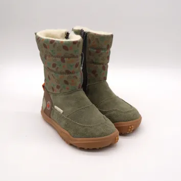 QNUFFS Barefoot Boots LINDE eukalyptus/schoko