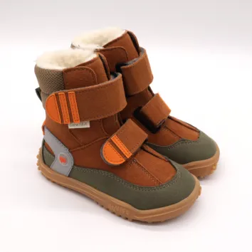 QNUFFS Barefoot Boots TANNE hazel/curry