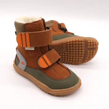 QNUFFS Barefoot Boots TANNE hazel/curry